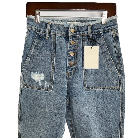 EVIDNT Saint-Denis Flare Ripped Distressed Jeans Womens SZ 27 Streetwear Y2K - Picture 2 of 8